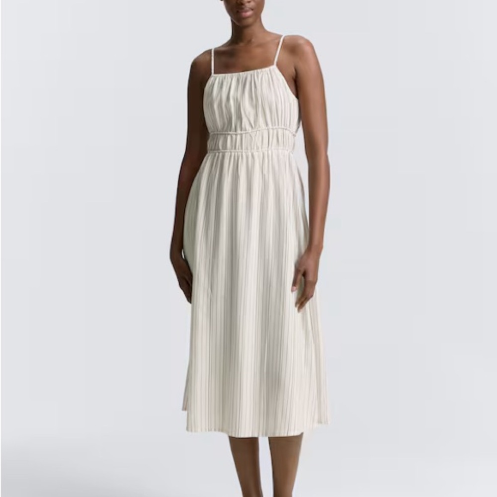Tom Tailor Midi Strap Dress with Linen